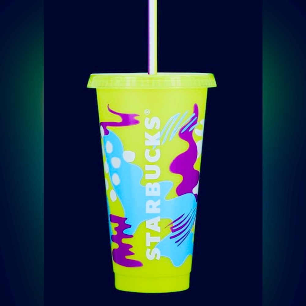 Starbucks Green Color Change Cup Reusable Venti Cold Tumbler & Straw 24oz New